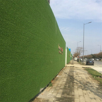 3米寬高圍墻綠化圍擋施工綠草坪辛集用草坪包外墻