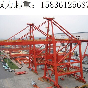 浙江宁波龙门吊厂家装卸桥运行速度以及跨度大
