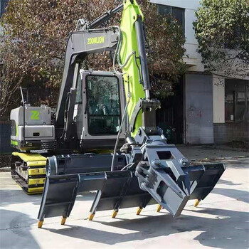 鐵路液壓枕木夾枕機勾機加裝軌枕更換機挖掘機前端屬具換枕機