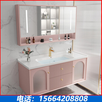 河南浴室柜組合現(xiàn)代簡(jiǎn)約輕奢巖板一體臺(tái)上盆衛(wèi)生間洗漱臺(tái)洗手洗臉
