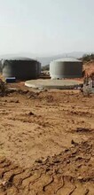 山东东营大型立式油罐安装完成正在打水测试