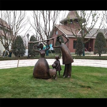人物铸铜雕塑摆件公园户外园林广场玻璃钢艺术品树脂景观雕塑制定