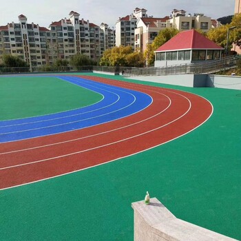 塑膠跑道材料epdm彩色橡膠顆粒膠水幼兒園地面塑膠地墊籃球場塑膠