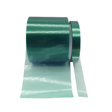 绿色耐高温PET硅胶带耐酸碱遮蔽无痕不残胶供应整卷母卷