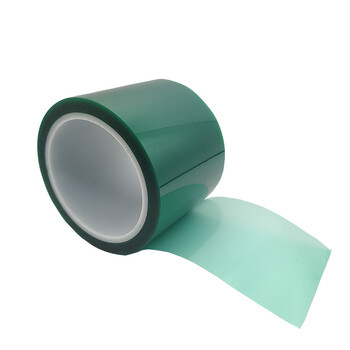 PET绿色高温胶带绝缘喷漆电镀遮蔽耐高温绿色硅胶保护膜胶带批发