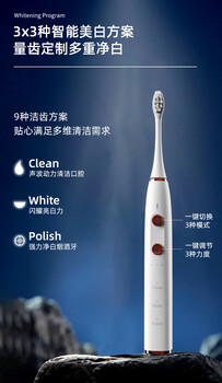 聲波震動電動牙刷工廠代工定制貼牌低噪音過壓保護防飛濺牙刷