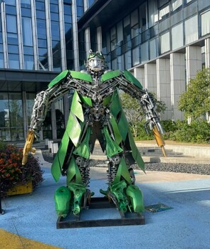 金屬模型變形金剛暖場道具鐵藝仿真變形金剛雕塑租售