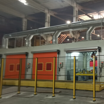 工業焊接防護卷簾門焊接房電動防護門機器人工作站快速卷簾門