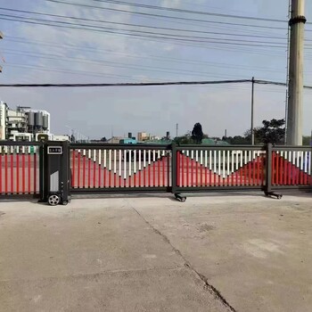 佛山電動伸縮門工廠學校遙控電動門不銹鋼伸縮門廠家
