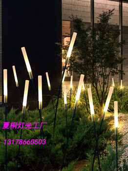 防水蘆葦燈戶外景觀草坪燈花園別墅公園亮化裝飾插地?zé)粝耐┕S