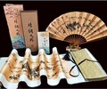 西安絲綢折扇茯茶加絲織卷軸畫兩件套特色文化禮盒