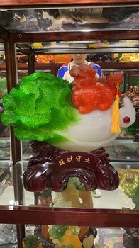 西安玉白菜开业摆件翡翠仿玉工艺品