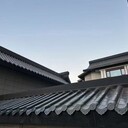 紹興批發(fā)古建筑屋面金屬仿古瓦0.9厚灰黑色鋁鎂錳仿古瓦740型