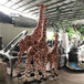 玻璃钢仿真动物雕塑园林景观长颈鹿摆件广州玻璃钢长颈鹿雕塑厂