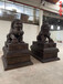 广东广州玻璃钢动物雕塑仿铜狮子雕塑摆件