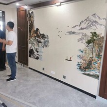 七特麗無縫壁布無縫墻布銷售施工圖片