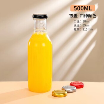 沙棘飲料瓶沙棘玻璃瓶250ml350ml500ml沙棘瓶子冷淬茶瓶