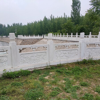 河道石欄桿雕刻樣式-河道石護(hù)欄圖片