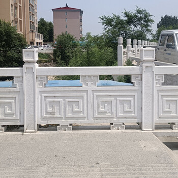 河道石栏杆制作-大型石雕栏杆河道护栏加工厂