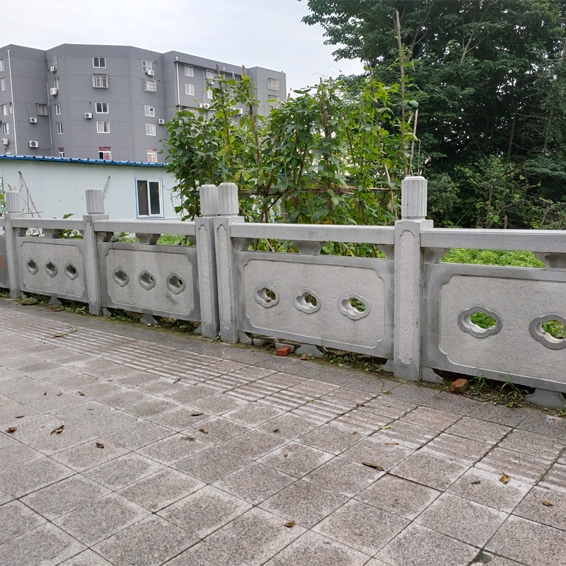河道石護(hù)欄尺寸設(shè)計(jì)城市河道邊石材護(hù)欄雕刻安裝