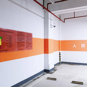 南京地庫內(nèi)墻涂料施工，人防墻體標(biāo)識色帶施工，內(nèi)墻防霉涂料涂刷