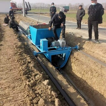 路边排水渠滑膜机沟渠混凝土成型机农田浇地渠道衬砌机