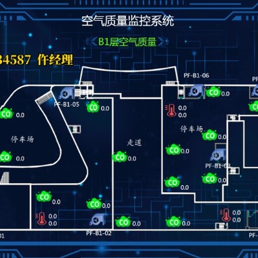 PW-CO-B型CO控制器-地下车库CO浓度环境监测系统