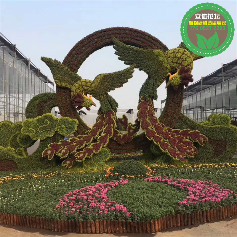 新疆克拉玛依国庆绿雕制作流程