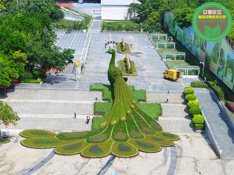广东创意绿雕生产多图，春节景观小品