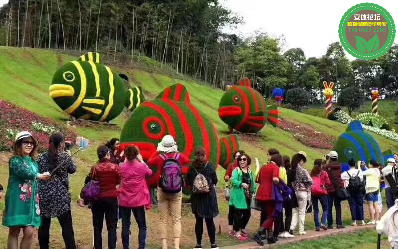 廊坊固安国庆节绿雕制作过程