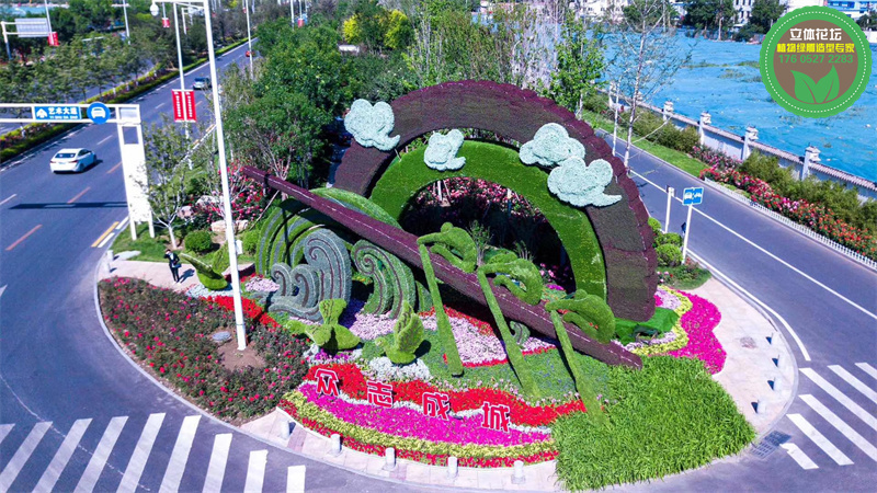十堰美丽乡村绿雕设计制作，广场公园绿化