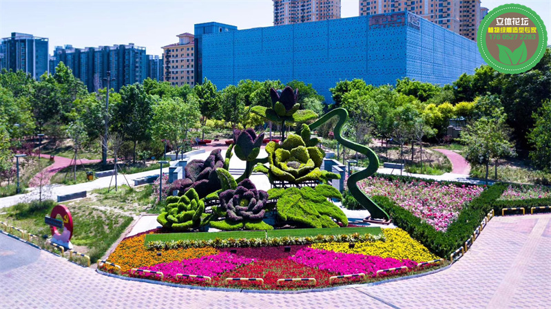 河东仿真植物绿雕制作流程，城市植物景观