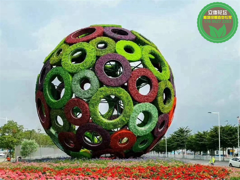 廉江五色草绿雕采购厂家，植物雕塑