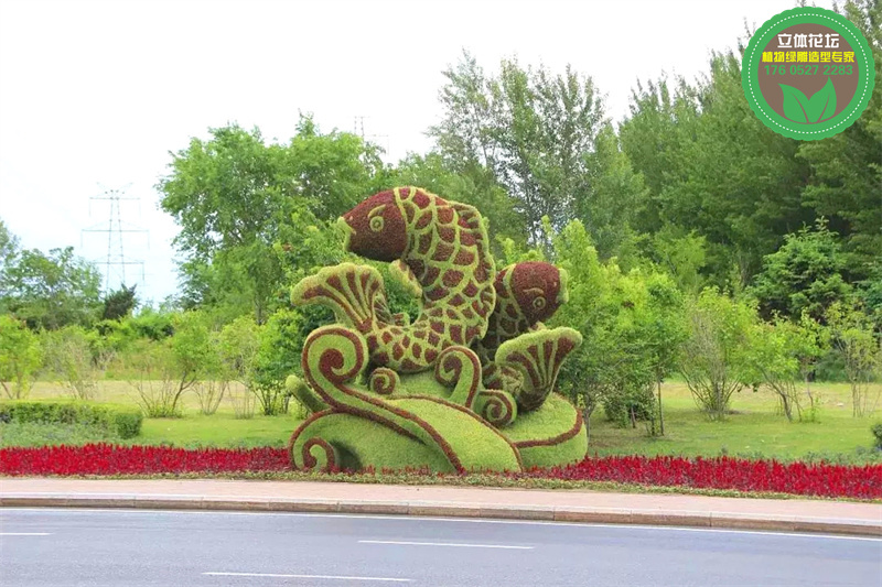 尉犁城市绿雕工程生产厂家，春节景观小品