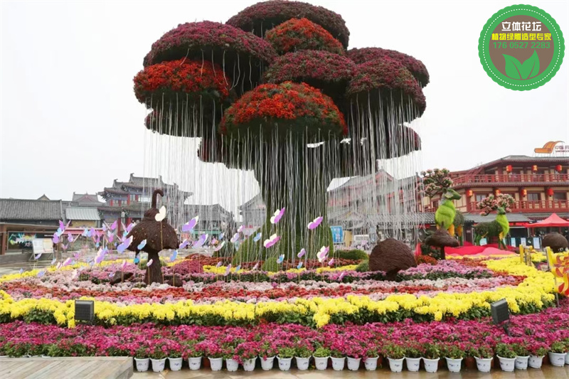广河节庆绿雕生产多图，植物雕塑造景