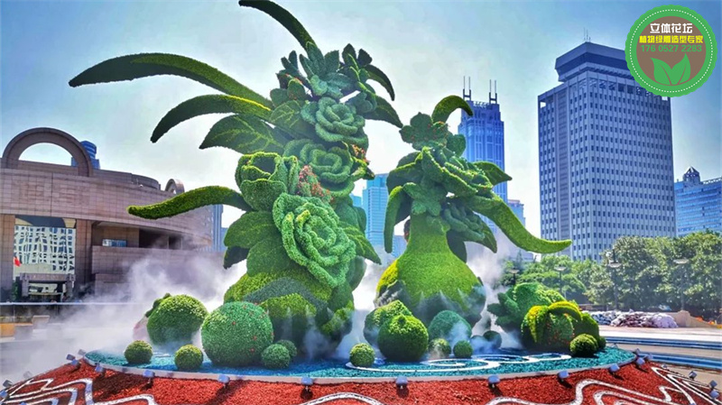 梅州大埔国庆五色草造型制作团队