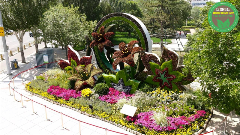 商南城市植物雕塑图纸设计，五色草绿雕