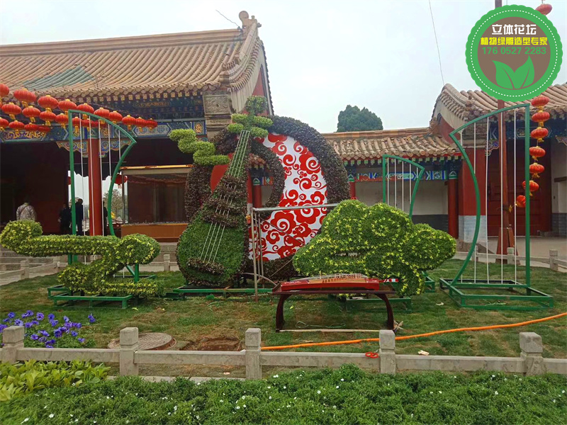 寿阳旅游绿雕生产多图，仿真植物工艺品