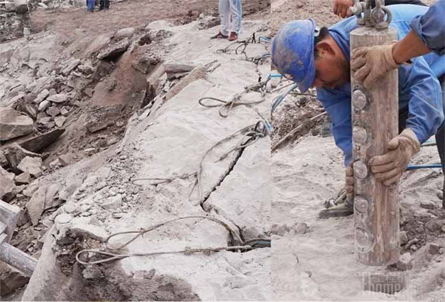 新疆吐鲁番大型岩石胀石机液压顶石机厂家直供