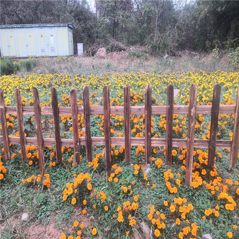 宜宾绿化带花园栏杆实木围栏竹篱笆竹子护栏