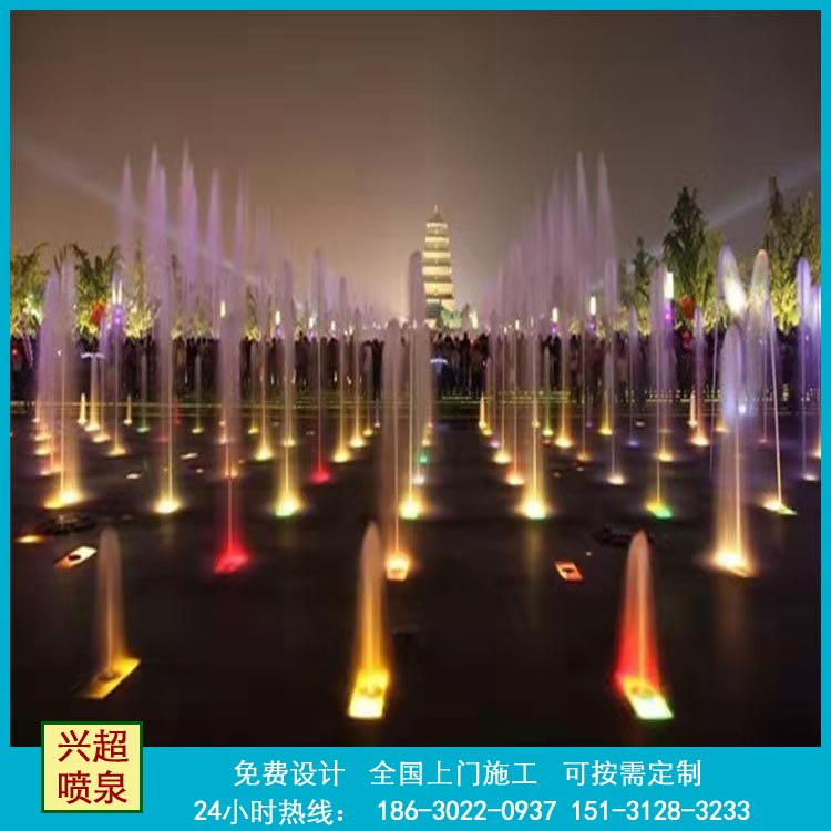 潮州大型512跑灯喷泉,汉中喷泉设计水景免费设计