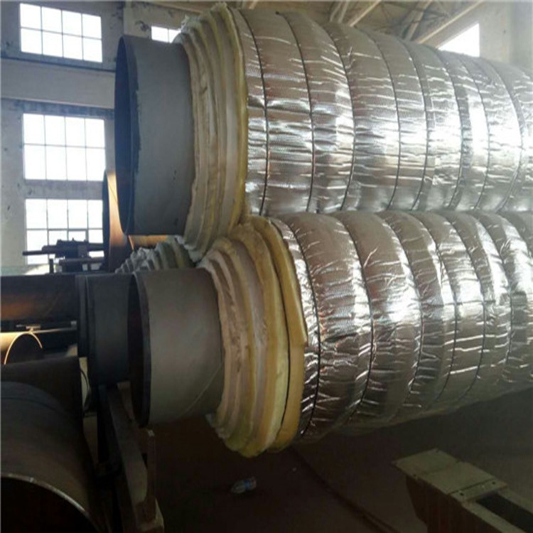 DN50聚氨酯保温螺旋焊管 直埋式供暖保温管 节约施工成本