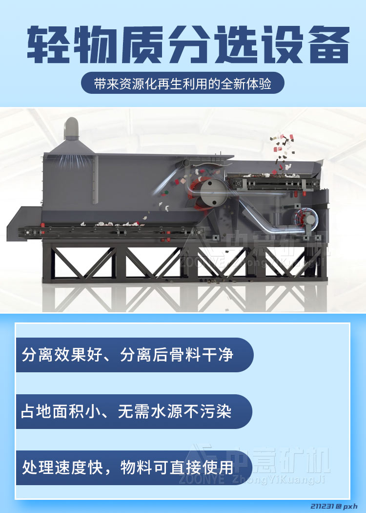 江苏宿迁时处理50方装修垃圾分拣生产线项目案例中意