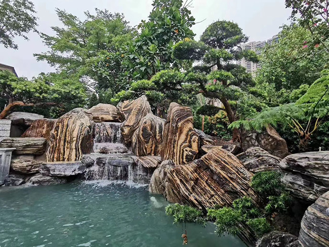 上海静安假山喷泉造瀑布大型奇石制作设计施工