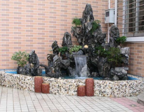 日照假山,庭院假山喷泉水景设计制作