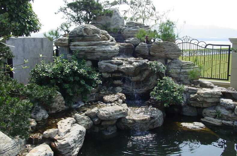 牡丹江假山,音乐喷泉设计设计精美
