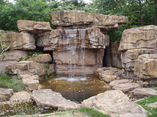  Ya'an rockery, water screen film design and production