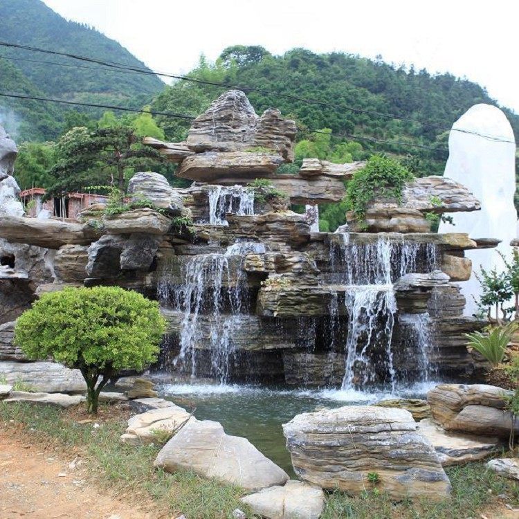 荆州假山,水幕电影施工设计