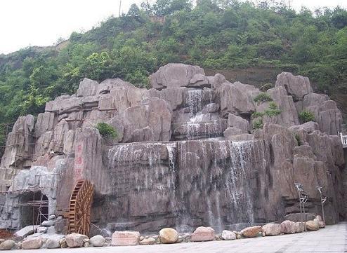 仙桃假山,大型假山瀑布设计制作