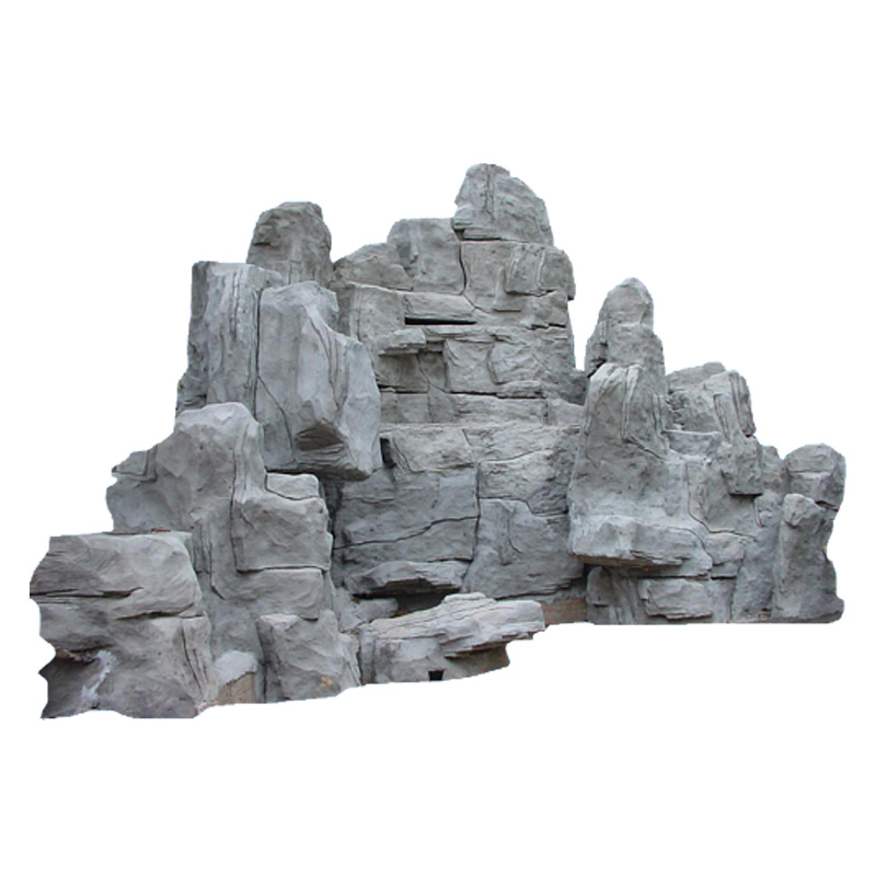 双鸭山水泥假山工地-塑石假山 精雕细琢